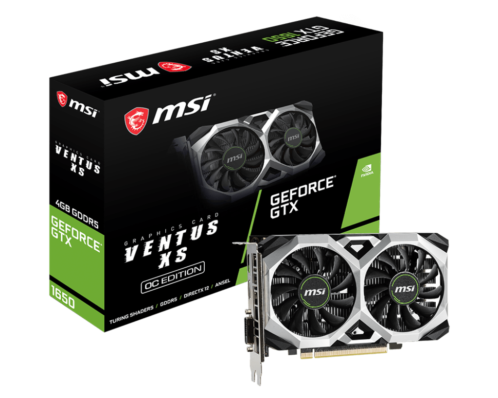GPU MSI GTX-1650 VENTUS XS/4GB/DDR4