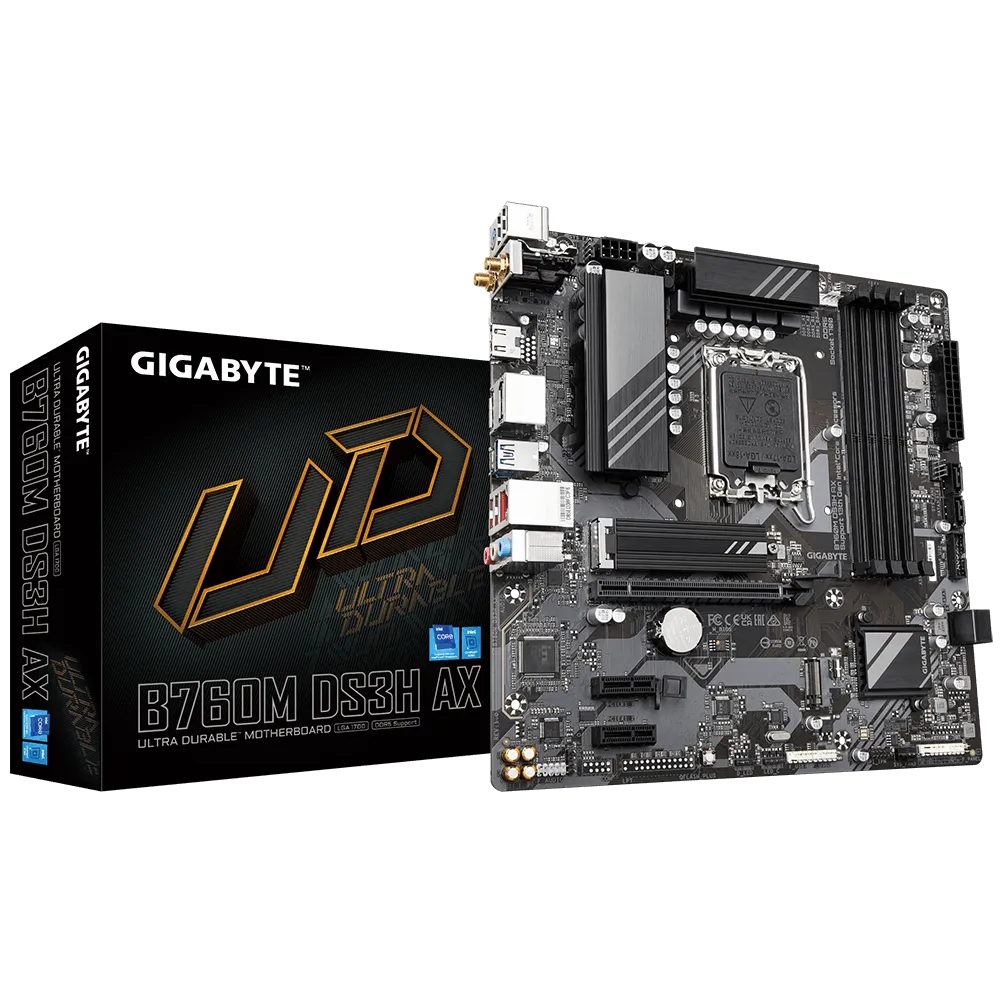 GIGABYTE B760M DS3H AX DDR5 MOTHERBOARD