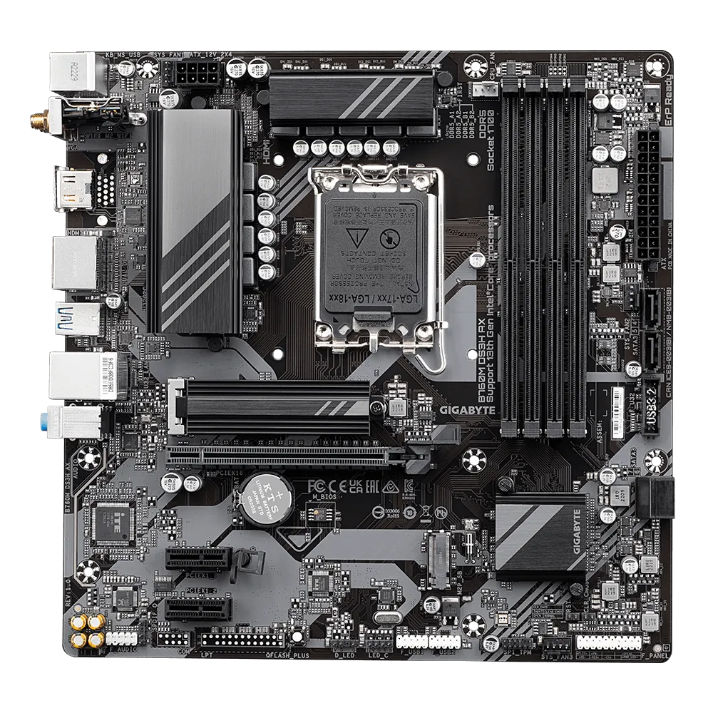 GIGABYTE B760M DS3H AX DDR5 MOTHERBOARD
