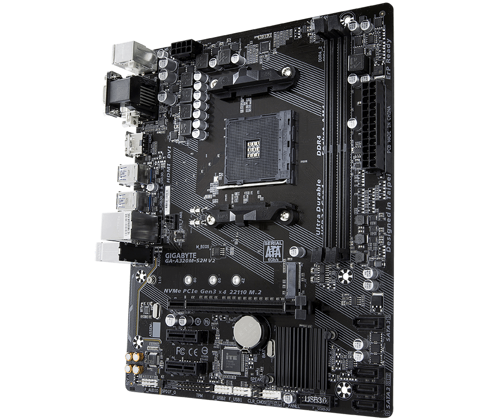 GIGABYTE GA A320M S2H V2, B350