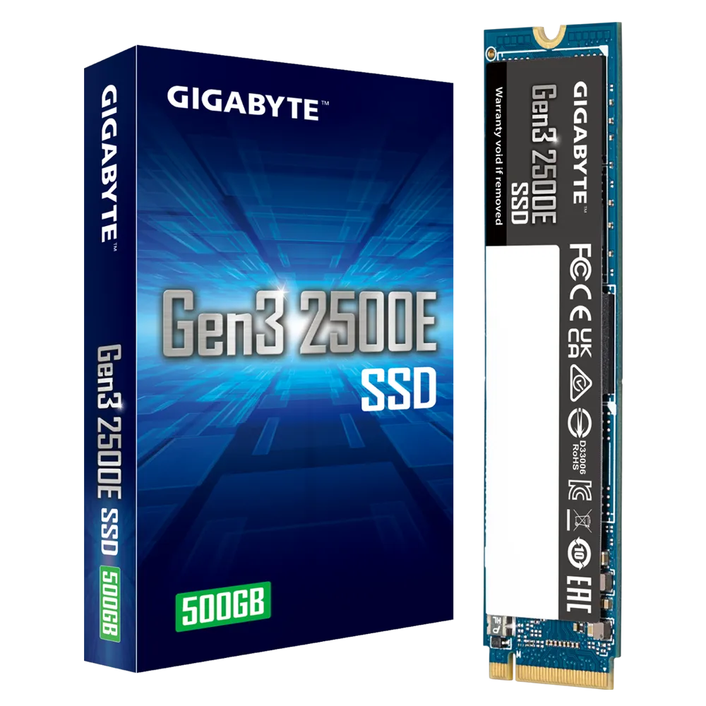 GIGABYTE GEN3 2500E 500GB M.2 PCIe NVME SSD