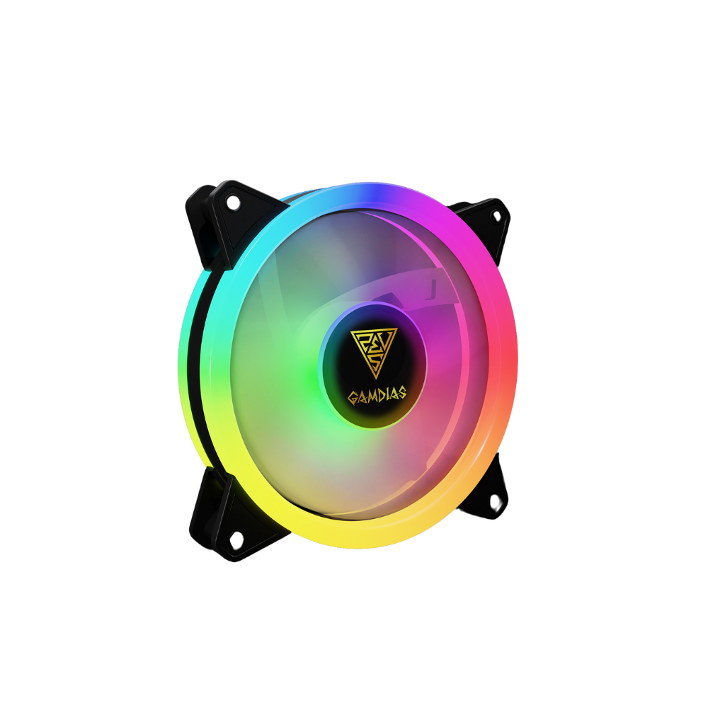 GAMDIAS AELUS M2-1204R RGB FAN W/ CONTROLLER