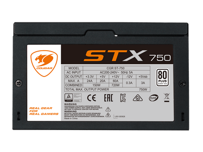 COUGAR STX 750WATTS 80+ PSU