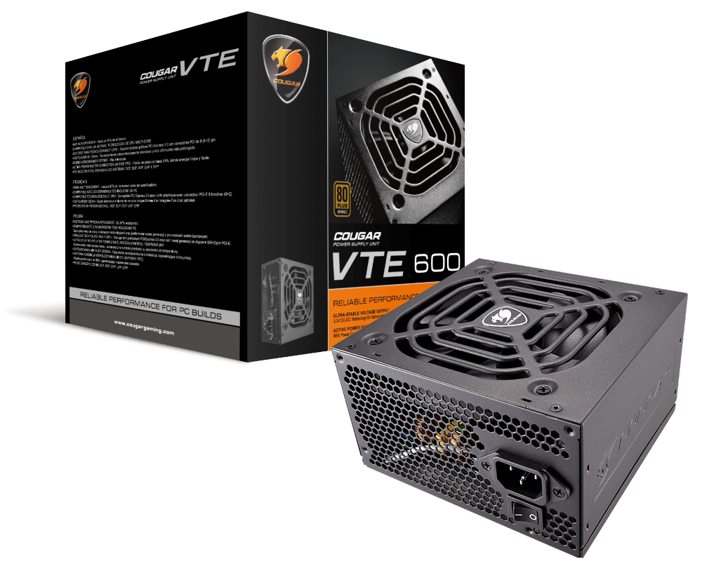 COUGAR VTE 600WATTS BS-600 80+ BRONZE PSU