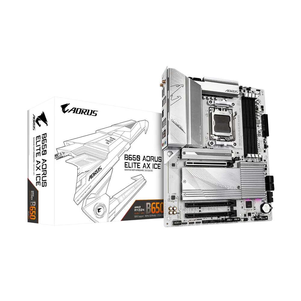 GIGABYTE B650 AORUS ELITE AX ICE MOTHERBOARD