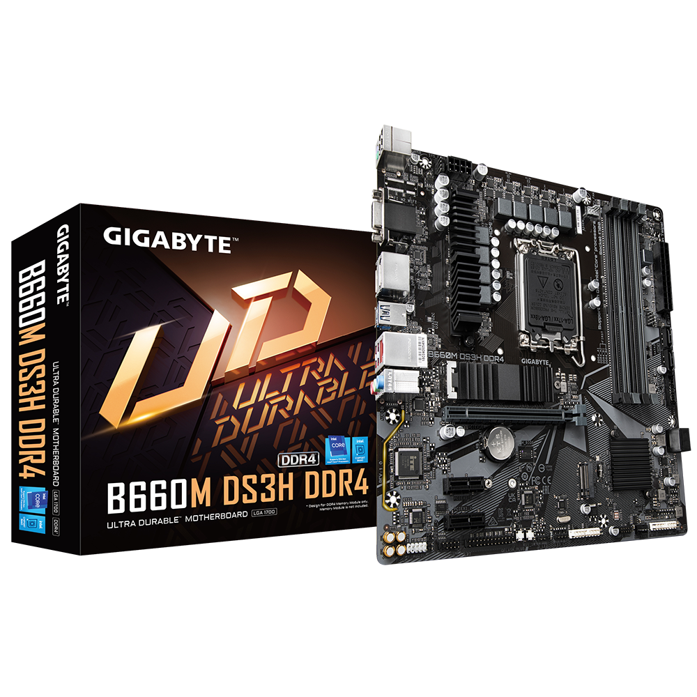 GIGABYTE B660 LGA1700 DDR4 6+2 DIGITAL VRAM WIFI MATX