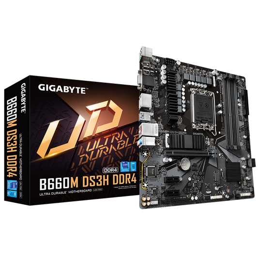 GIGABYTE B660 LGA1700 DDR4 6+2 DIGITAL VRAM WIFI MATX