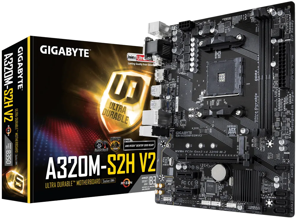 GIGABYTE A320M-S2H V2 MOTHERBOARD