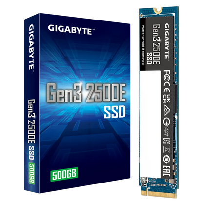 GIGABYTE GEN3 2500E 500GB M.2 PCIe NVME SSD