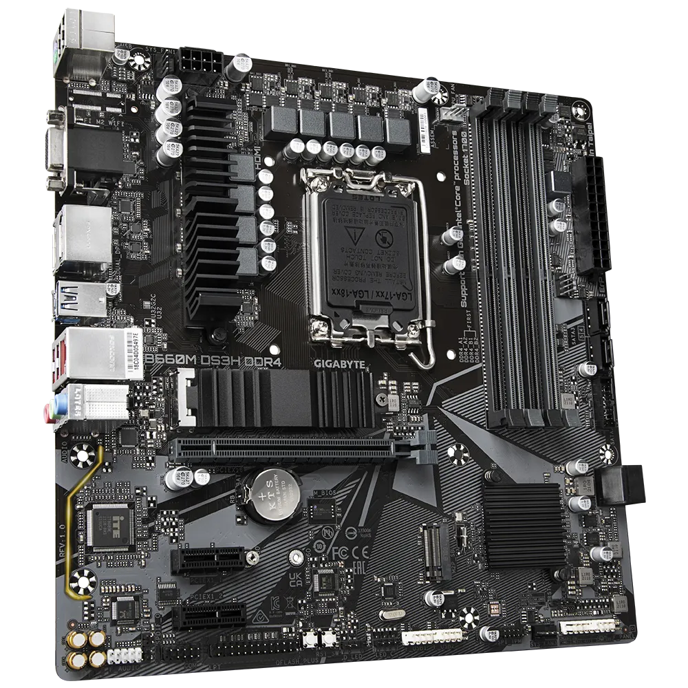 GIGABYTE B660 LGA1700 DDR4 6+2 DIGITAL VRAM WIFI MATX