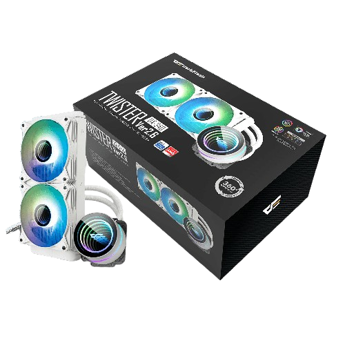 DARKFLASH (DX240 V2.6) AIO/ARGB LIQUID COOLER WHITE