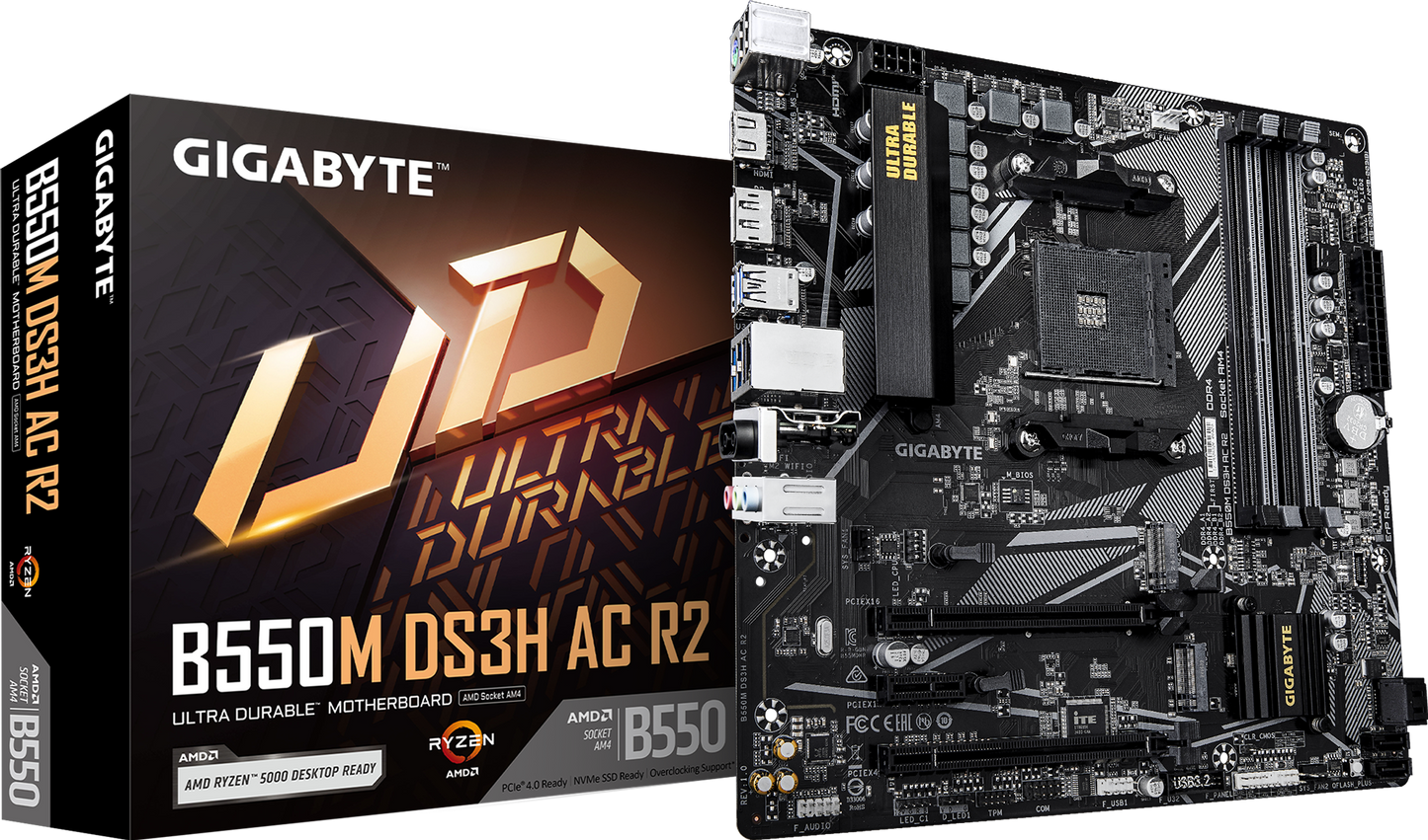 Gigabyte B550M DS3H AC R2 DDR4 Motherboard