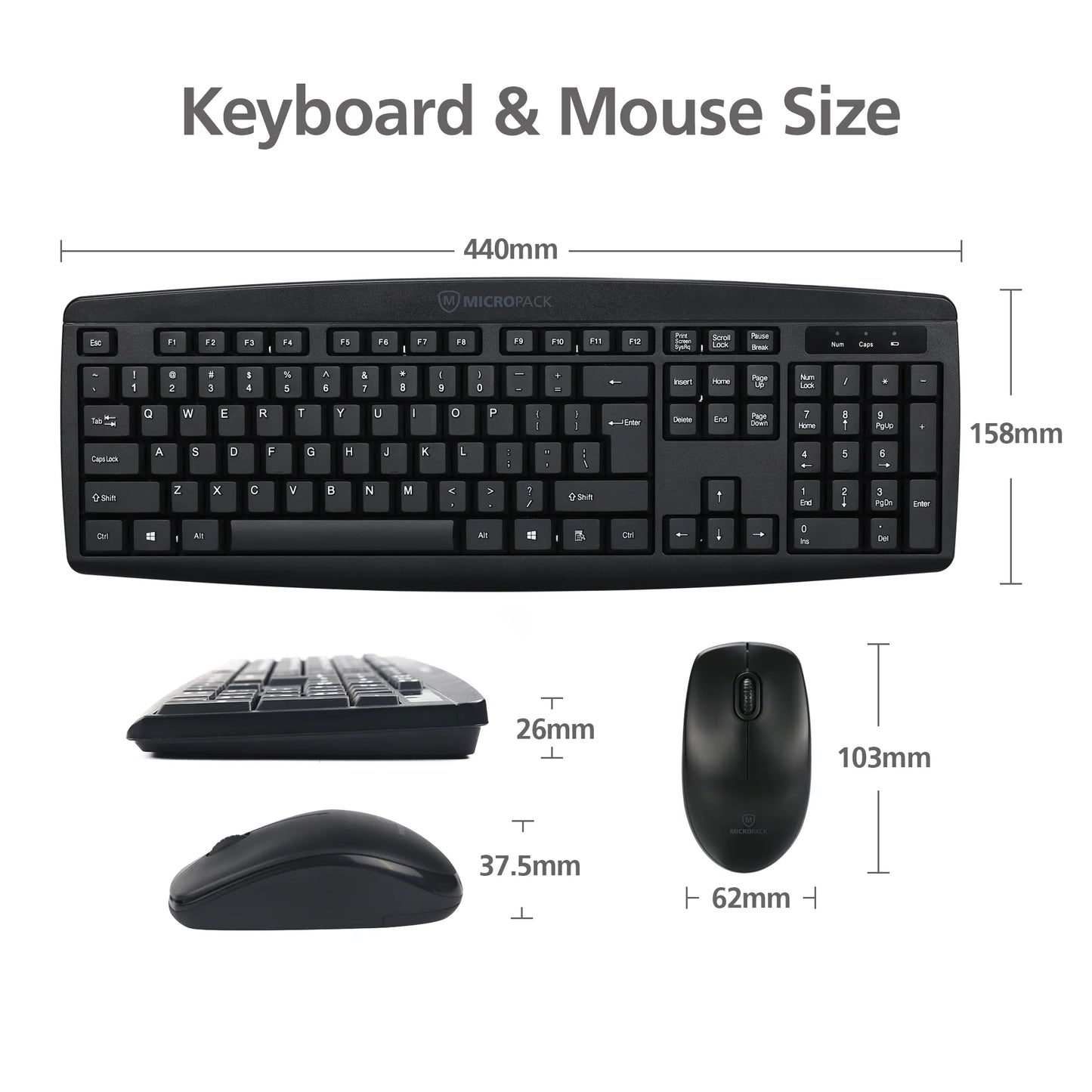 MICROPACK WIRELESS KEYBOARD KM-203W