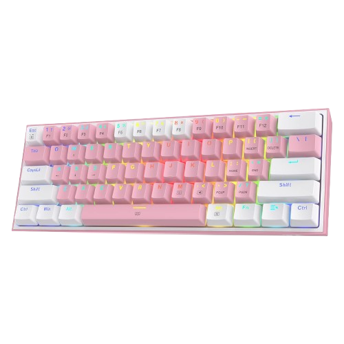 REDRAGON K617-RGB FIZZ WHITE/PINK