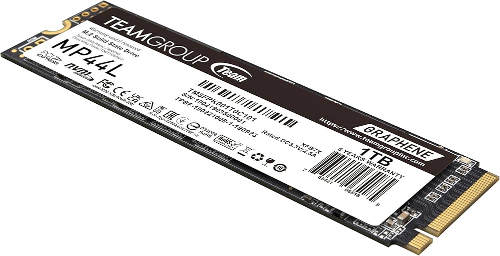 TEAM GROUP HD MP44L 1TB M.2 2280 NVME PCIE 4.0 GEN4