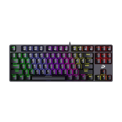 DAREU EK87 BLACK RED SWITCH RAINBOW LIGHTS