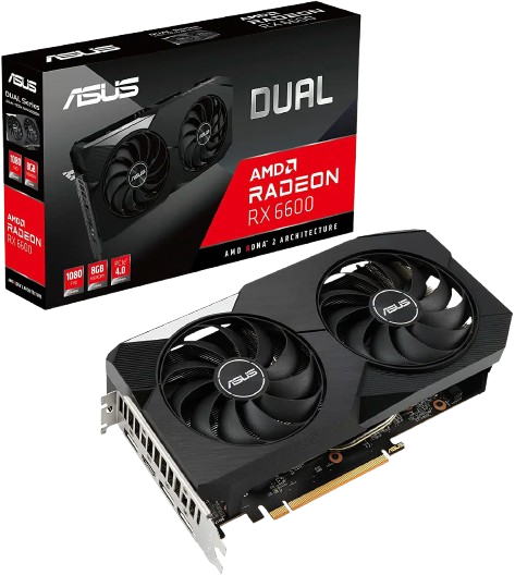 ASUS RX6600 DUAL 8GB V2 HDMI, DP*3