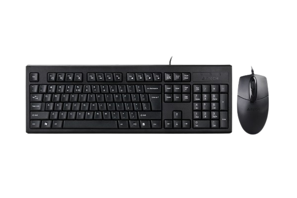 A4 TECH KRS - 8372 KEYBOARD AND MOUSE USB (BLACK)