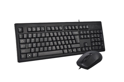 A4 TECH KRS - 8372 KEYBOARD AND MOUSE USB (BLACK)