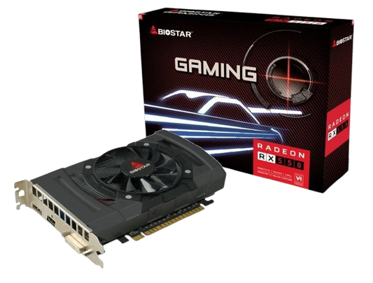 BIOSTAR RX550 4GB 128Bit DDR5 Graphics