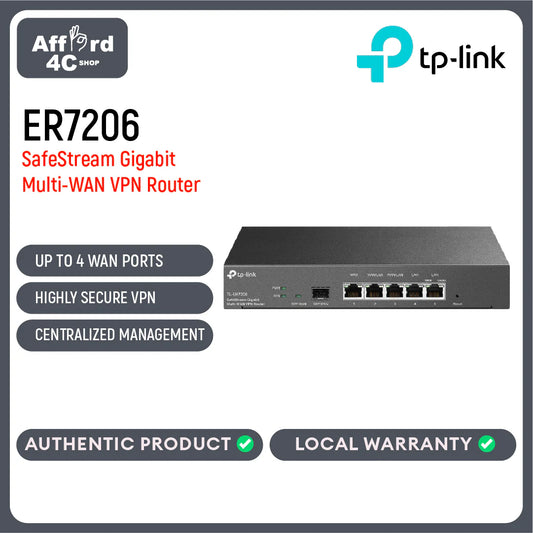 TP LINK ER7206 SAFESTREAM GIGABIT MULTI-WAN VPN ROUTER