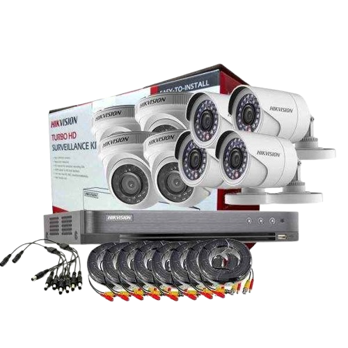 HIKVISION TVI-8CH4D48-2MP 8-CHANNEL DVR + 8CAMERAS