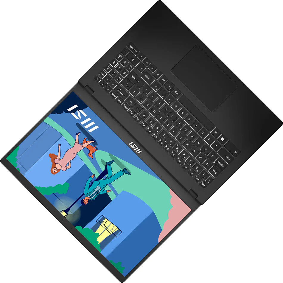 MSI Modern 15 B7M-430PH Laptop (Classic Black) | 15.6" FHD (1920x1080) IPS | Ryzen 5-7430U | 16GB RAM | 512GB SSD | AMD Radeon Graphics | Windows 11 Home | MSI Sleeve Bag GP