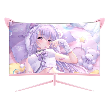 NVISION IN27GT-P 27" FHD CURVED PINK GAMING MONITOR 180HZ