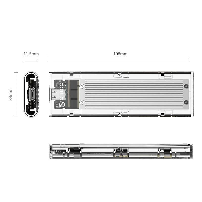 ORICO ENCLOSURE TCM2-C3 M.2 SSD ENCLOSURE
