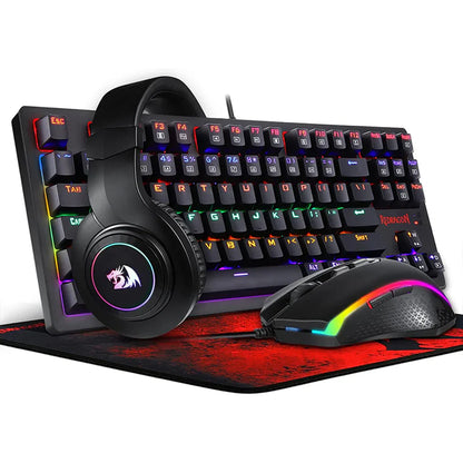 REDRAGON 4IN1 COMBO S113P-KN (KEYBOARD, MOUSE, HEADSET, MOUSEPAD)