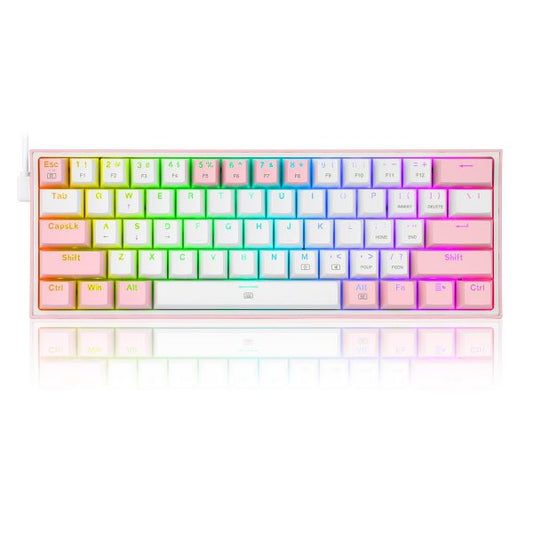 REDRAGON K617-RGB FIZZ WHITE/PINK