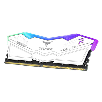 T-FORCE DELTA RGB 16GB 6000 DDR5 WHITE 1 x 16GB | FF4D516G6000HC38G01 | CL38-46-46-76 1.25V | INTEL XMP | AMD EXPO