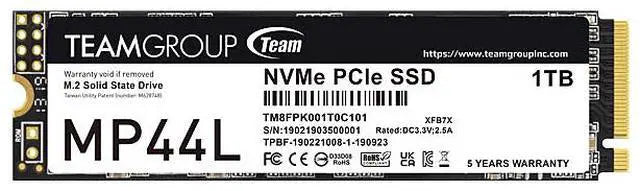 TEAM GROUP HD MP44L 1TB M.2 2280 NVME PCIE 4.0 GEN4