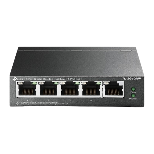 TP LINK TL-SG1005P 5-PORT GIGABIT DESKTOP SWITCH W/ 4-PORT POE
