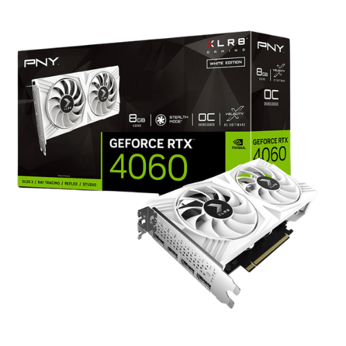 PNY RTX4060 8GB OC XLR8 VERTO WHITE EDITION