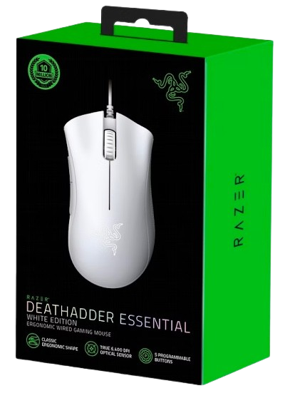 RAZER DEATH ADDER GAMING MOUSE WHITE