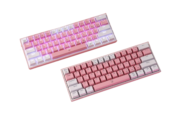 REDRAGON K617-RGB FIZZ WHITE/PINK