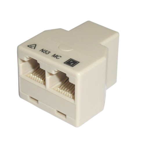 RJ-45 3 HEAD COUPLER 1X2
