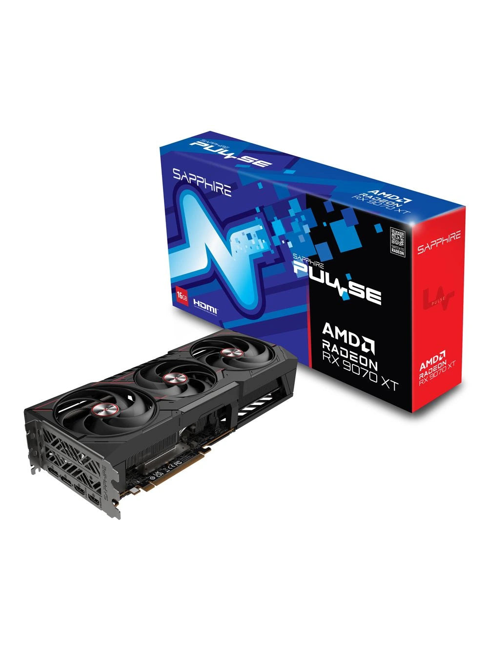 Sapphire Pulse AMD Radeon RX 9070 XT Gaming 16GB Dual HDMI/Dual DP Graphics Card