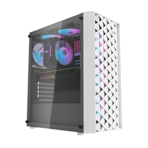 DARKFLASH DK351 W/ 4PCS ARGB FANS WHITE