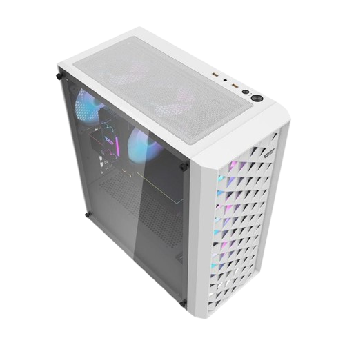 DARKFLASH DK351 W/ 4PCS ARGB FANS WHITE