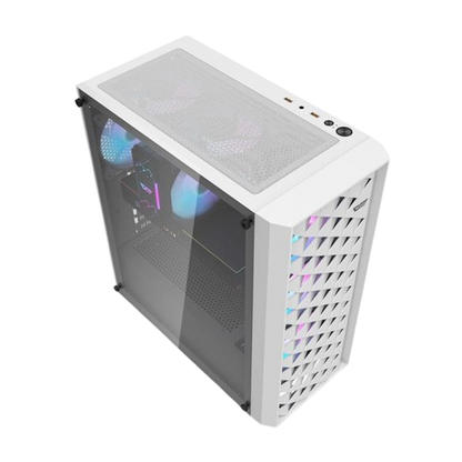DARKFLASH DK351 W/ 4PCS ARGB FANS WHITE