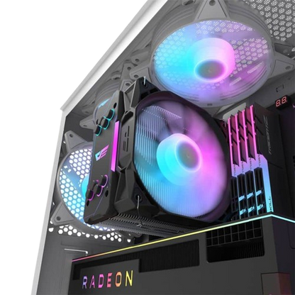 DARKFLASH DK351 W/ 4PCS ARGB FANS WHITE